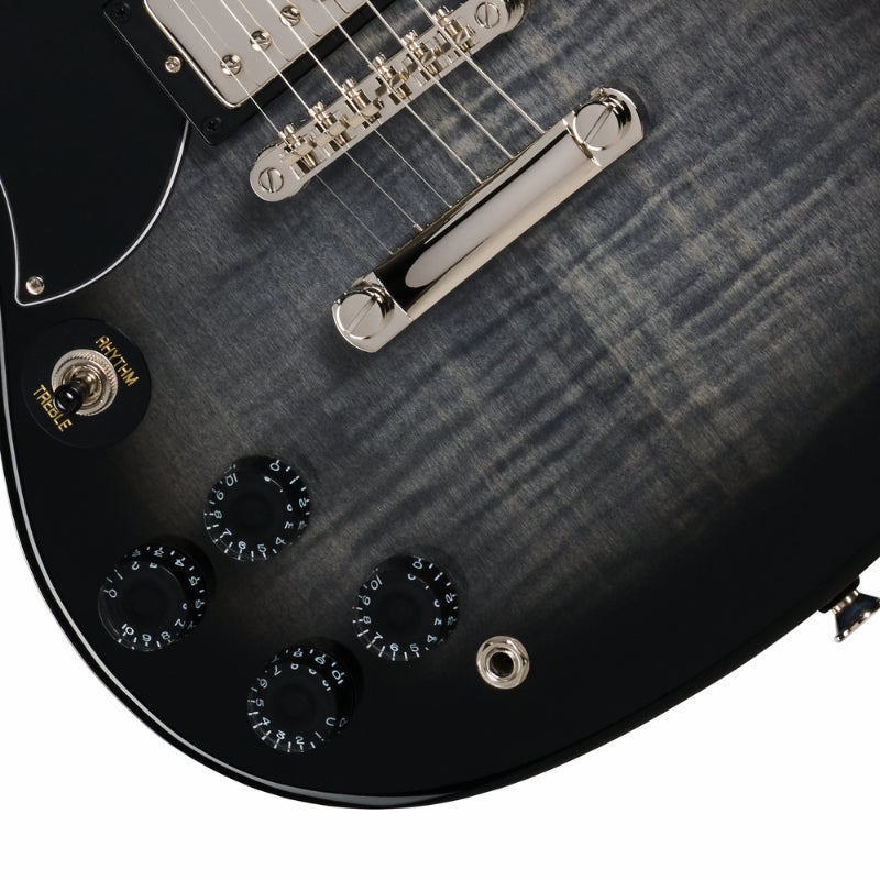 Epiphone SG Tribute Plus Ebony Burst Left-Handed Guitar — view 3