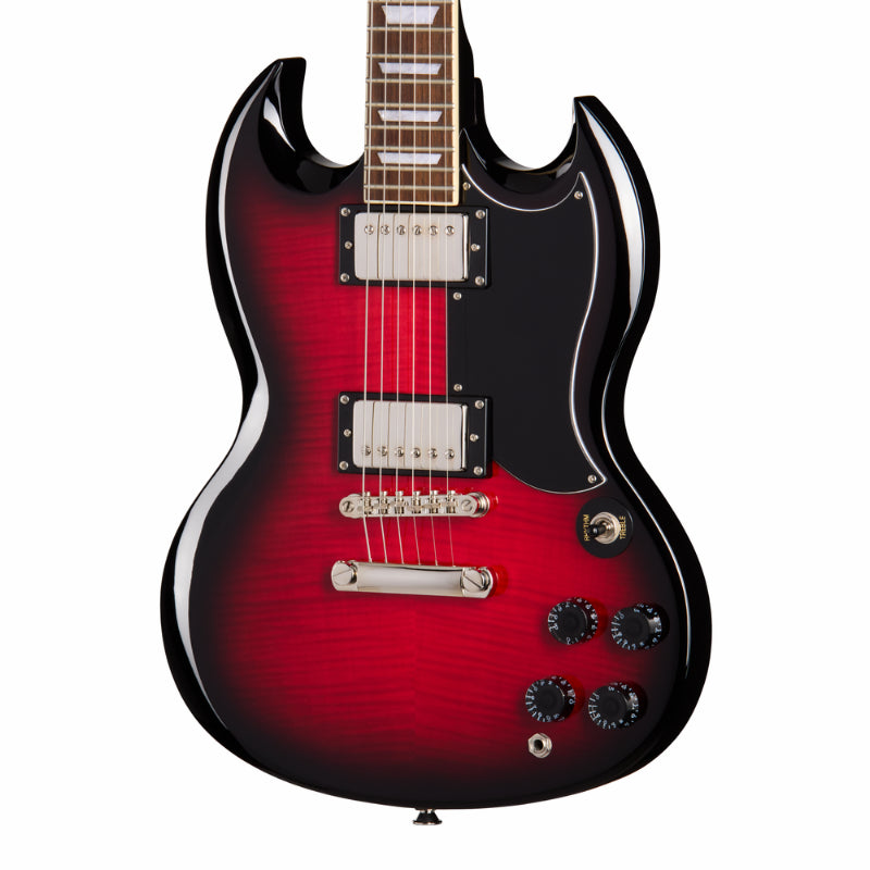 Epiphone SG Tribute Plus Cherry Burst Guitar — view 6