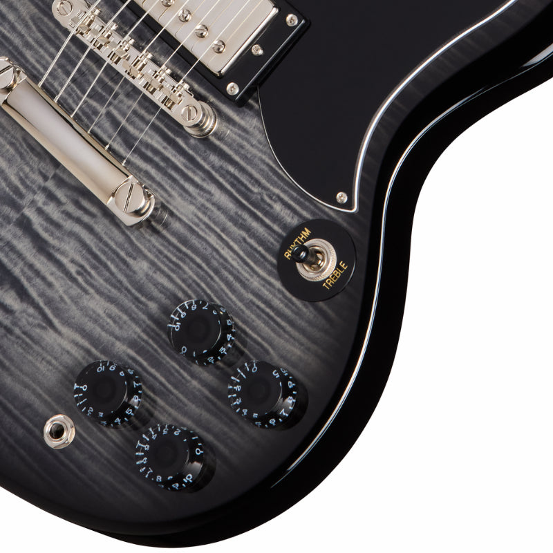 Epiphone SG Tribute Plus Ebony Burst Guitar — view 3