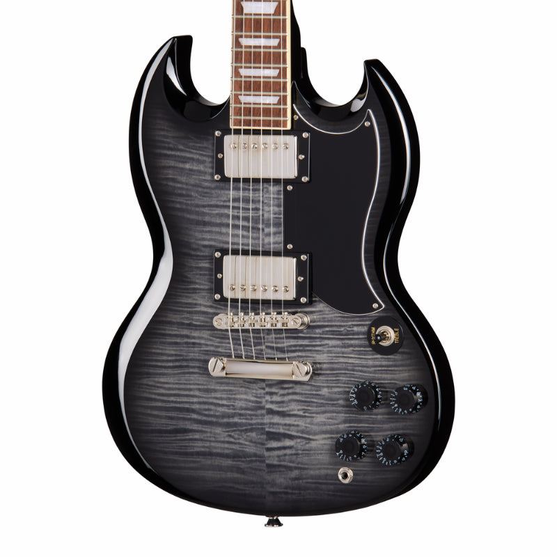 Epiphone SG Tribute Plus Ebony Burst Guitar — view 6