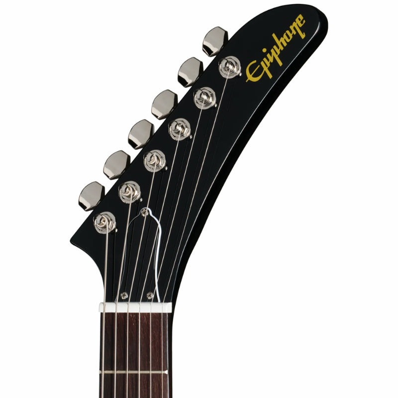 Epiphone Explorer 80s EMG Electric Guitar - Ebony Finish — view 4