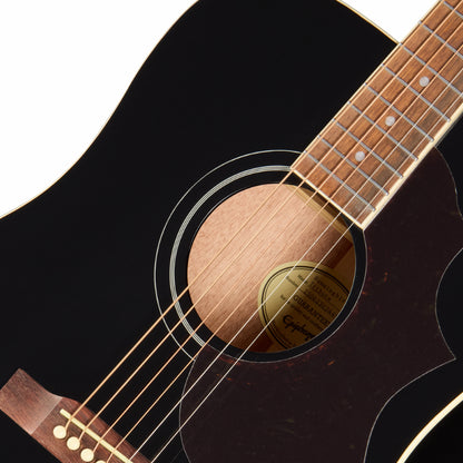 Epiphone Hummingbird Tribute Acoustic Guitar - Ebony — view 3