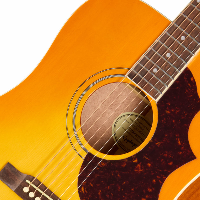 Epiphone Hummingbird Tribute HTG Cherry Burst Acoustic Guitar — view 3