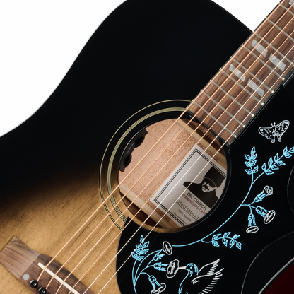 Epiphone Eric Church Hummingbird Dark Acoustic Guitar Cobra Burst — view 3