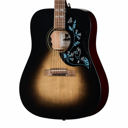 Epiphone Eric Church Hummingbird Dark Acoustic Guitar Cobra Burst — view 6