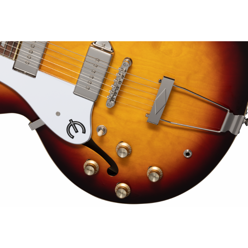 Epiphone Casino LH Vintage Sunburst Archtop Guitar — view 3