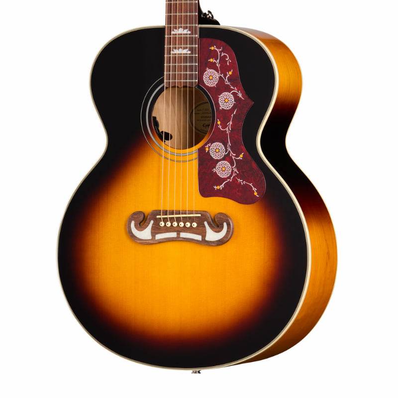 Epiphone J-200 Studio Acoustic Guitar Vintage Sunburst — view 6