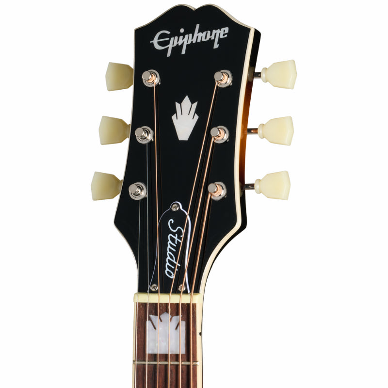 Epiphone J-200 Studio Vintage Sunburst Left-Handed Acoustic Guitar — view 4