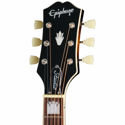 Epiphone J-200 Studio Vintage Sunburst Left-Handed Acoustic Guitar — view 4