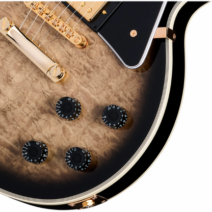 Epiphone Les Paul Custom Quilt Cobra Burst with Premium Gig Bag — view 3