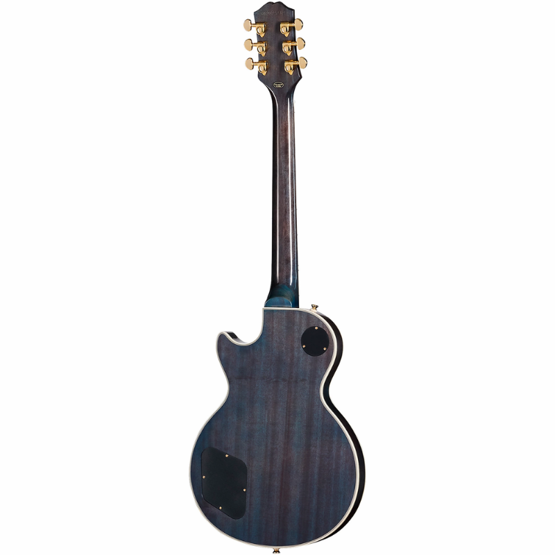 Epiphone Les Paul Custom Quilt Ocean Blue Burst with Gig Bag — view 2
