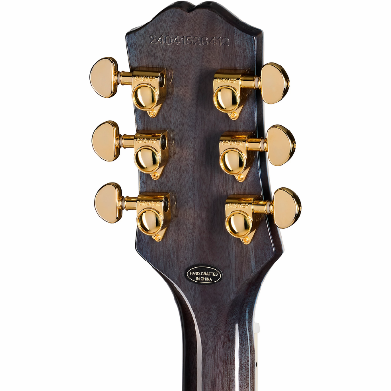 Epiphone Les Paul Custom Quilt Ocean Blue Burst with Gig Bag — view 5