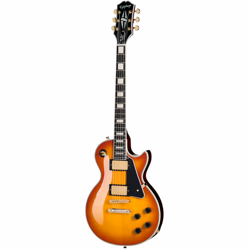 Epiphone Les Paul Custom Figured Iced Tea Burst with Gig Bag