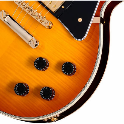 Epiphone Les Paul Custom Figured Iced Tea Burst with Gig Bag — view 3