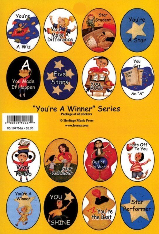 Stickers You're A Winner Series