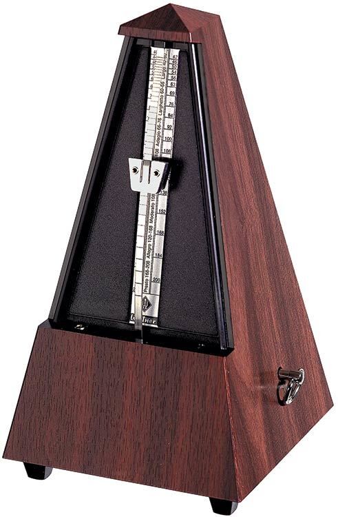 Wittner 855 Series Mechanical Metronome with Bell - Mahogany Grain Finish — view 2
