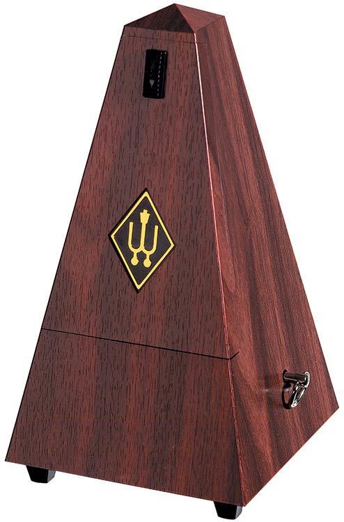 Wittner 855 Series Mechanical Metronome with Bell - Mahogany Grain Finish