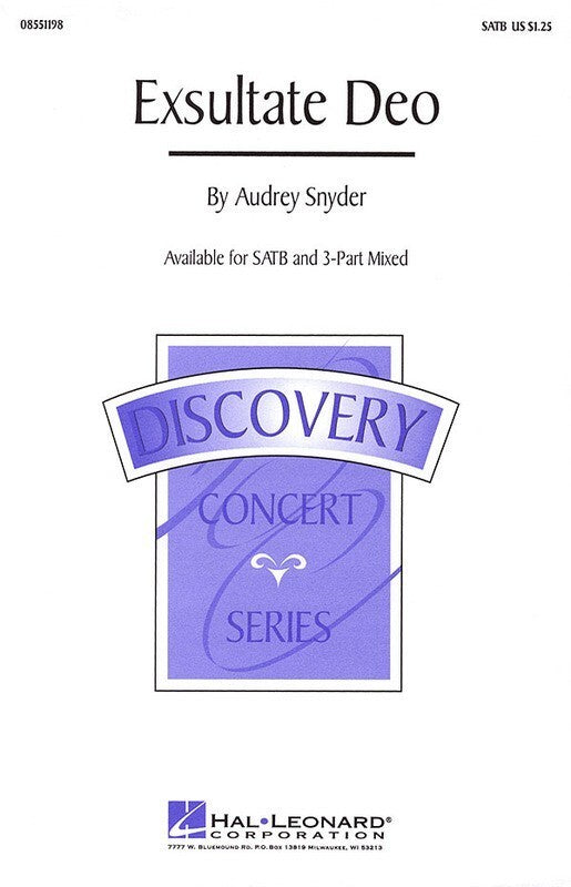 Exsultate Deo SATB Arr Snyder