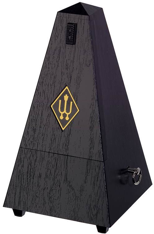 Wittner 855 Series Mechanical Metronome with Bell, Black Grain Finish, Made in Germany