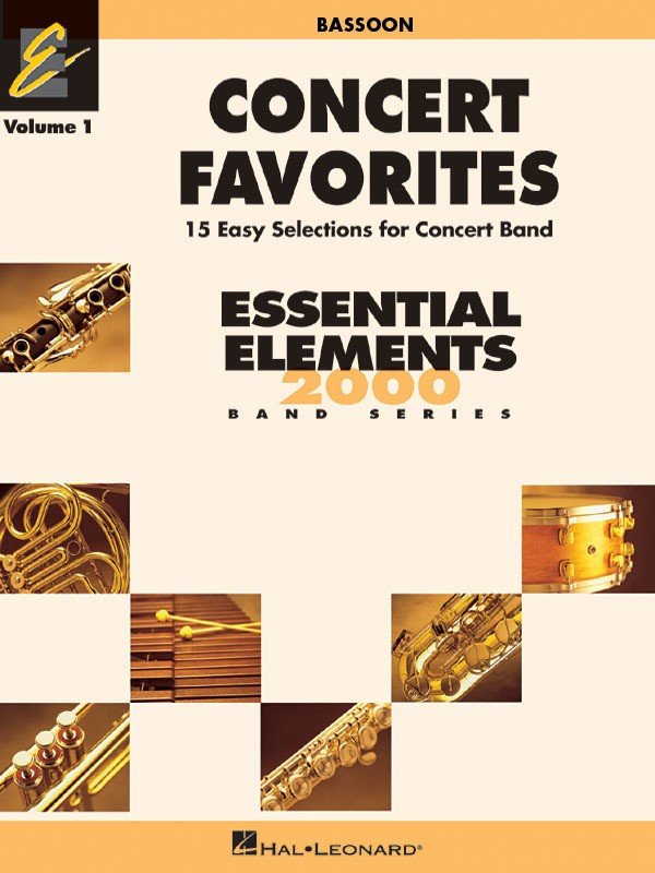Concert Favorites Vol 1 Bassoon - 15 arrangements from Essential Elements Band Series for beginner groups