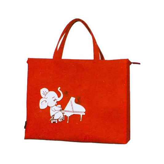 Music Carry Bag - Wide Red Elephant Piano
