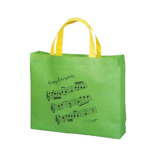 Wide Green Music Carry Bag with Notes