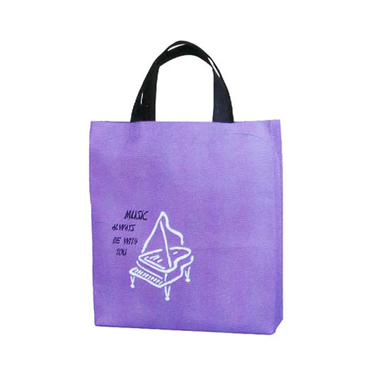 Music Carry Bag - Tall Purple with Piano