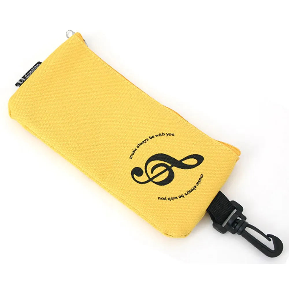 Yellow Pencil Case with Clef