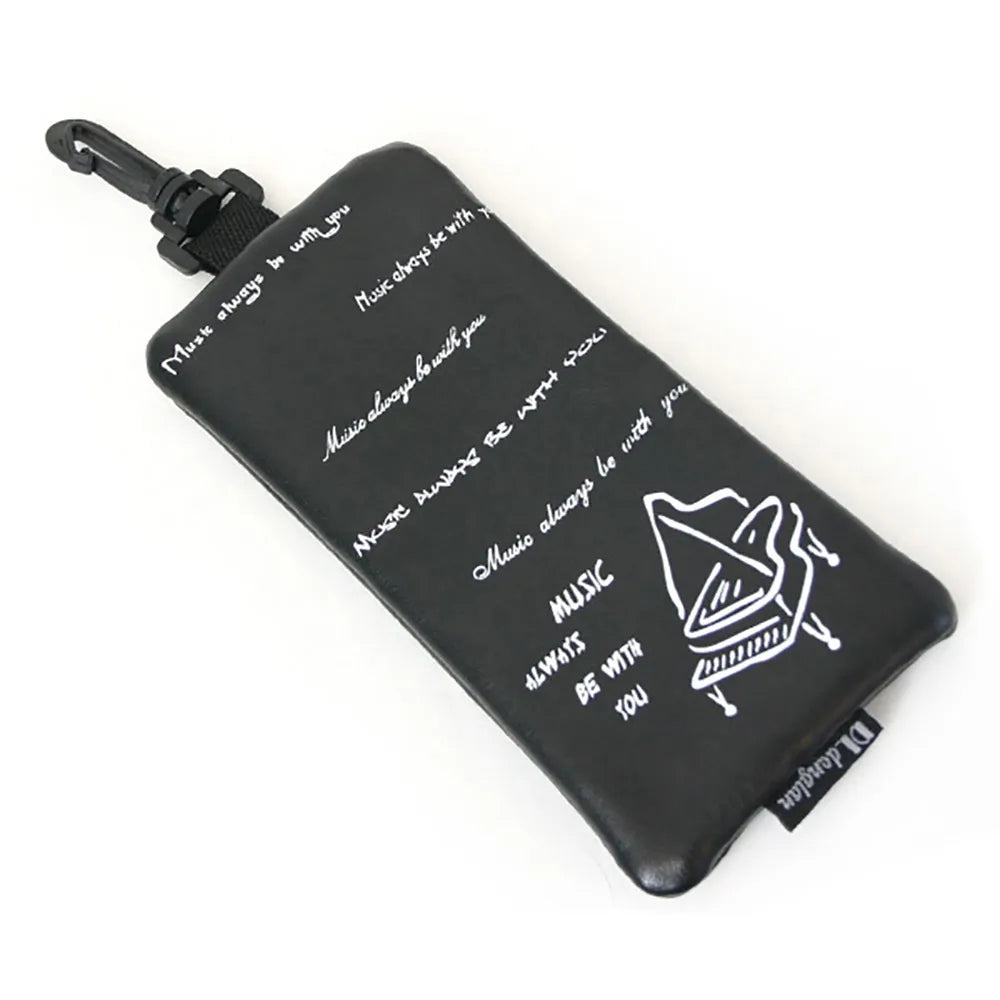 Black Pencil Case with Grand Piano Design
