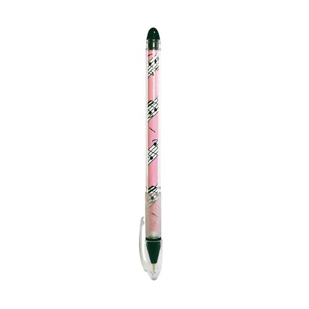 Ball Pen with Lid - Pink Music Score