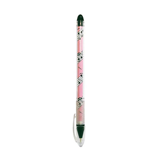 Ball Pen with Lid - Pink Music Score