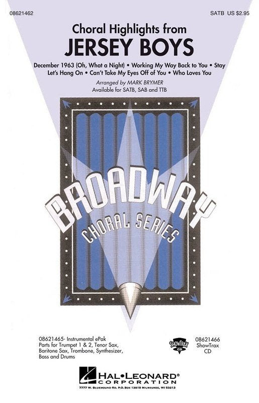 Jersey Boys Choral Highlights — SAB, arr. Brymer (Hal Leonard)