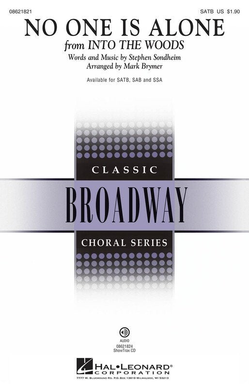 No One Is Alone — SATB Choral (Hal Leonard)