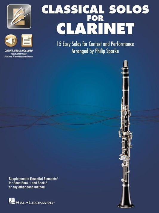 Classical Solos for Clarinet with Online Audio & Printable Piano Accompaniments - Hal Leonard