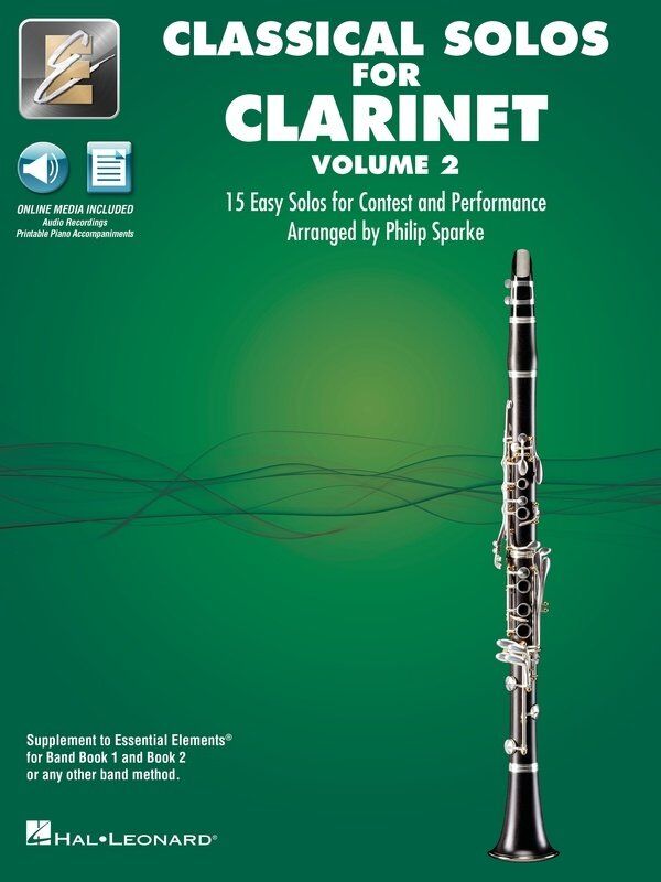 Classical Solos for Clarinet Volume 2 with Online Audio & Printable Piano Accompaniments