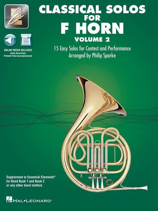 Classical Solos for F Horn Volume 2 with Online Audio and Piano Accompaniments