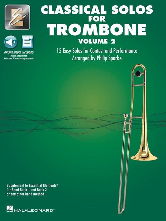 Classical Solos for Trombone Vol 2 with Online Audio & Piano Accompaniments