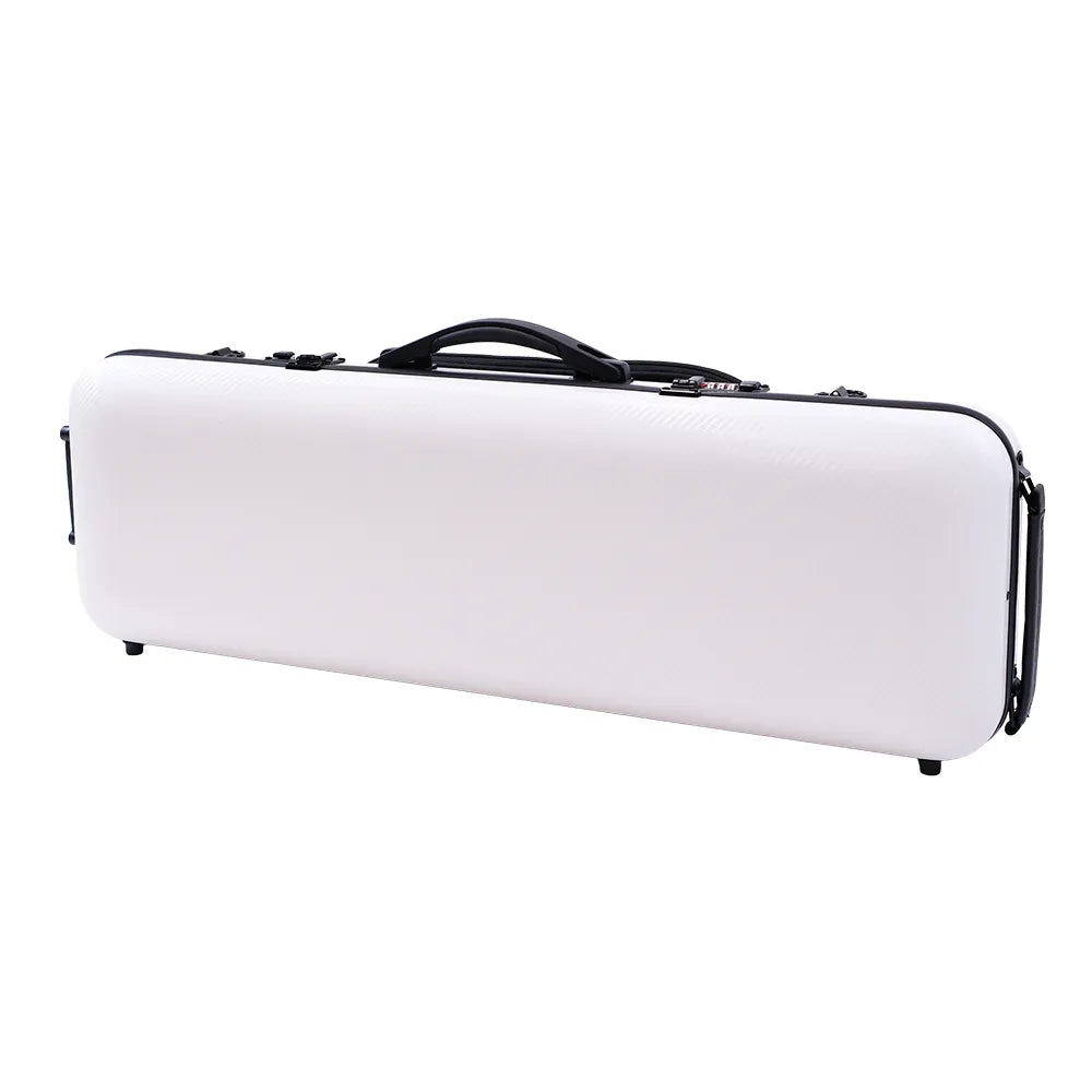 TG Oblong Polycarbonate Violin Case - Snow White with Music Bag