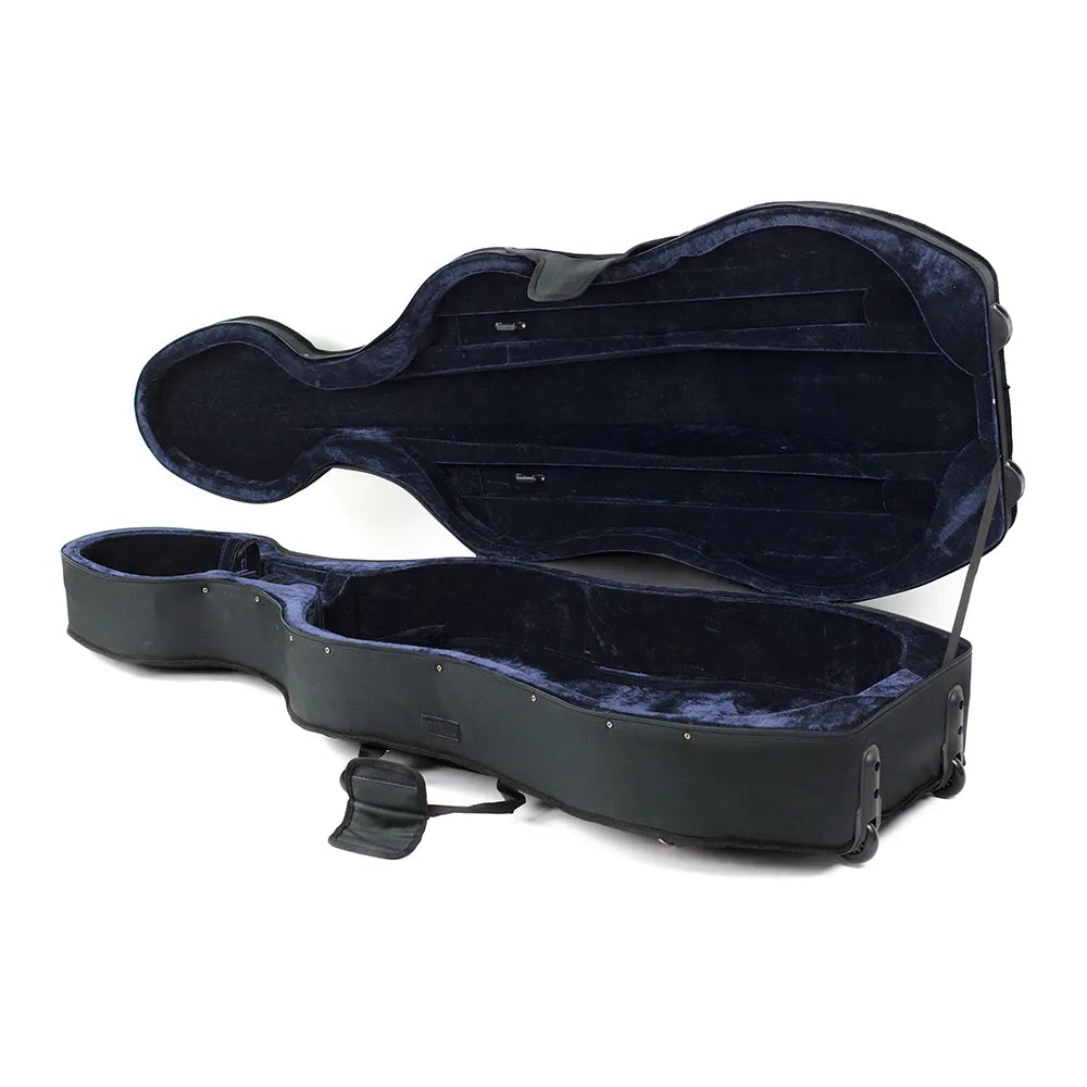 TG Lightweight Cello Case with Wheels - Black 1/2 Size — view 2