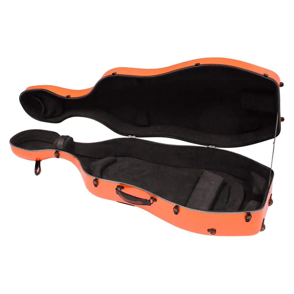 TG Polycarbonate Cello Case with Music Pocket - Burnt Orange — view 3