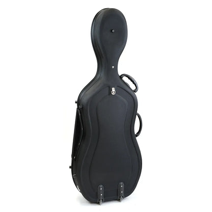 HQ Hard Cello Bag with Wheels - Black, Lightweight EVA Case for Cello, Holds 2 Bows, Backpack Straps, YK Zips, 4.6kg — view 2