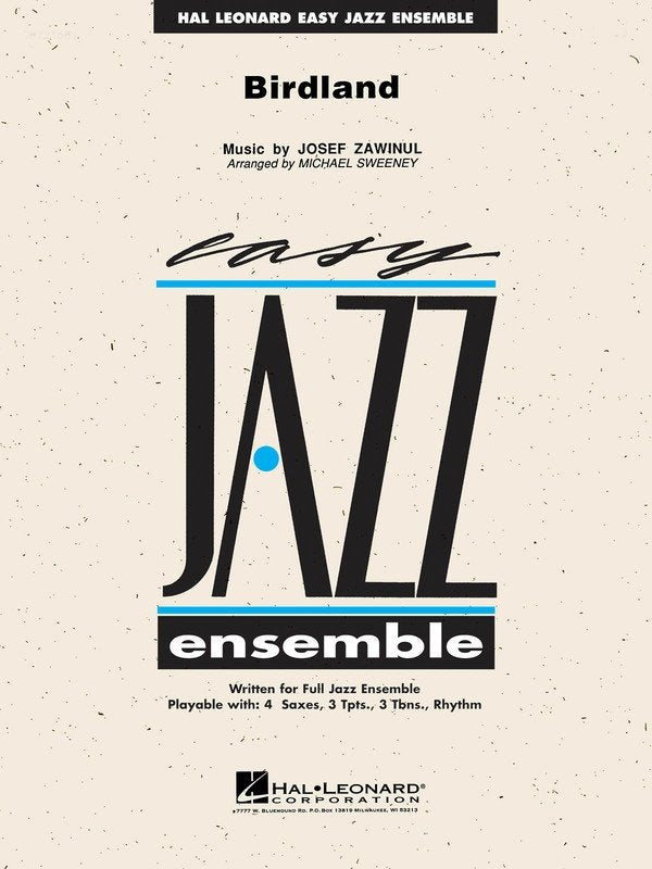Birdland — Jazz Ensemble Grade 2, Score & Parts (Hal Leonard)
