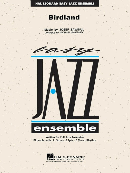 Birdland — Jazz Ensemble Grade 2, Score & Parts (Hal Leonard)