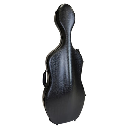 HQ Polycarbonate Cello Case DIGI Black with Internal Padding and Wheels