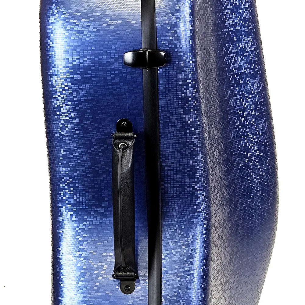 HQ Polycarbonate Cello Case DIGI Blue with Internal Padding and Wheels — view 4