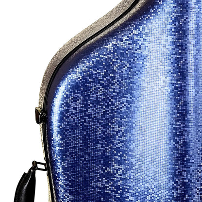 HQ Polycarbonate Cello Case DIGI Blue with Internal Padding and Wheels — view 2