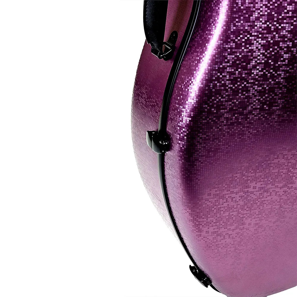 HQ Polycarbonate Cello Case DIGI Pink with Internal Padding and Wheels — view 3