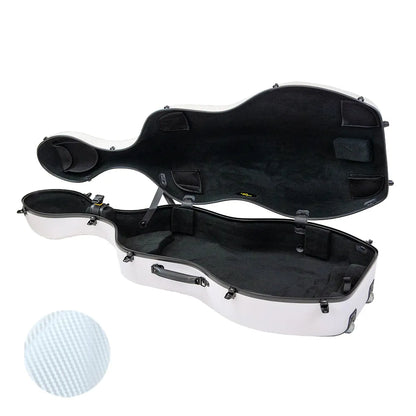 HQ Polycarbonate Cello Case Textured White with Internal Padding and Adjustable Restraint — view 2