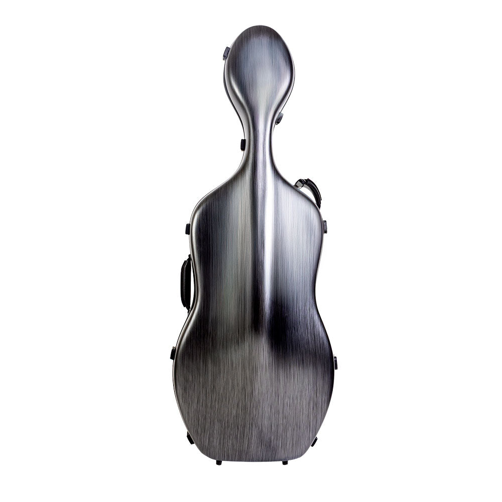 HQ Nouveau Polycarbonate Cello Case Silver Black Lightweight 4kg