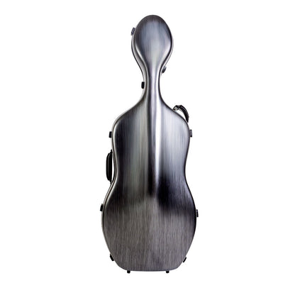 HQ Nouveau Polycarbonate Cello Case Silver Black Lightweight 4kg